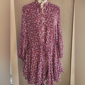 Olivaceous Boho Floral Dress
